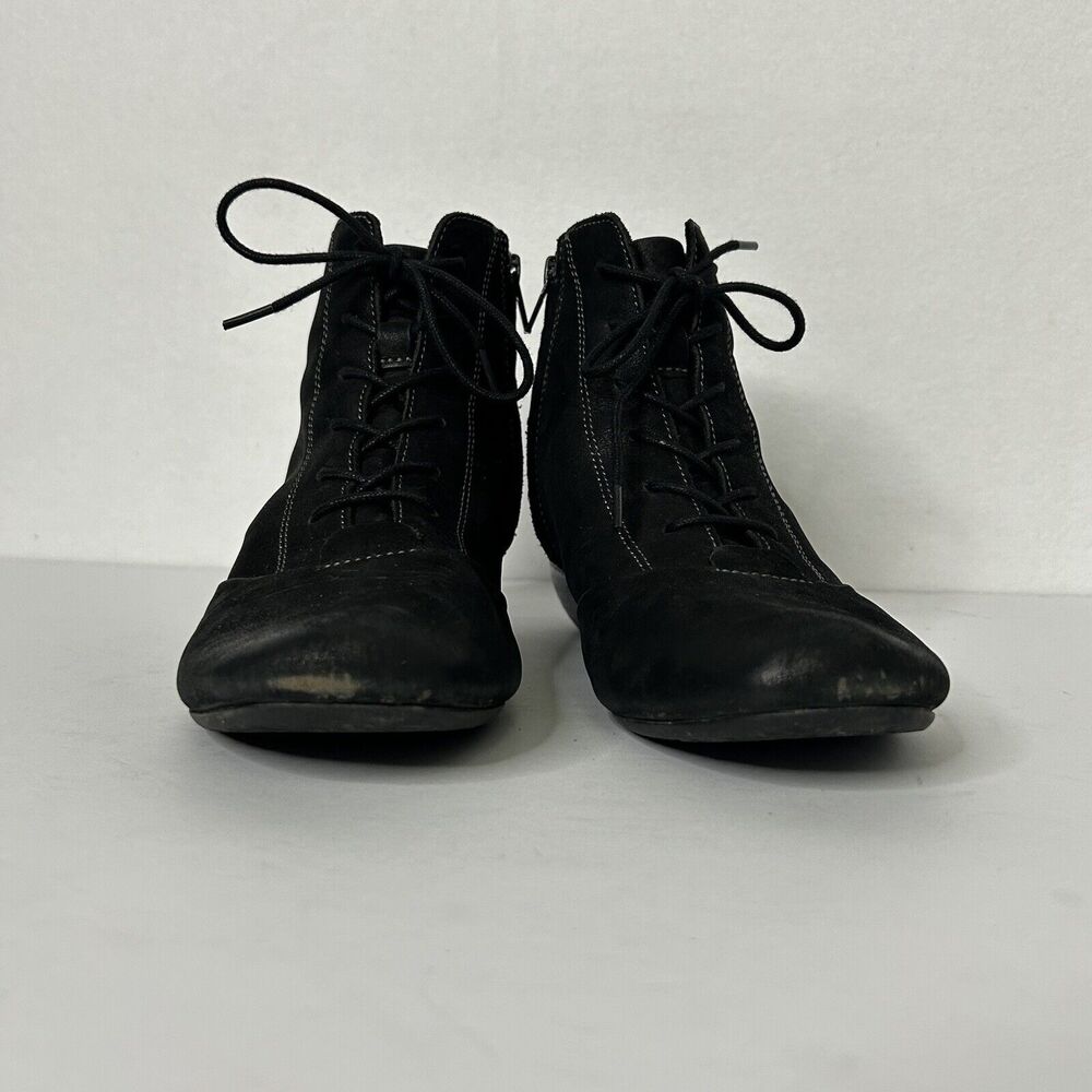 Taos Womens Impulse Size 7 Black Suede/Leather Walking City 90’s Sexy Bootie - Picture 5 of 10